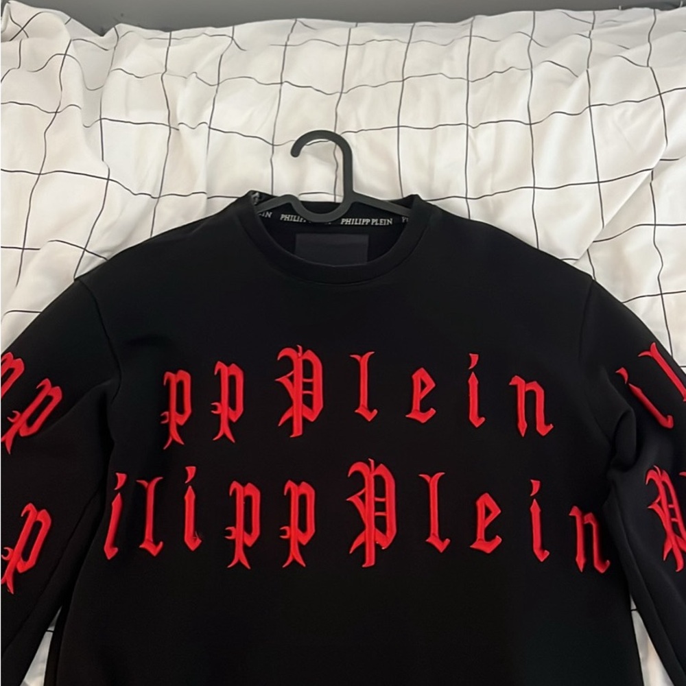 PHILIPP PLEIN GOTHIC EMBROIDERED SWEATER